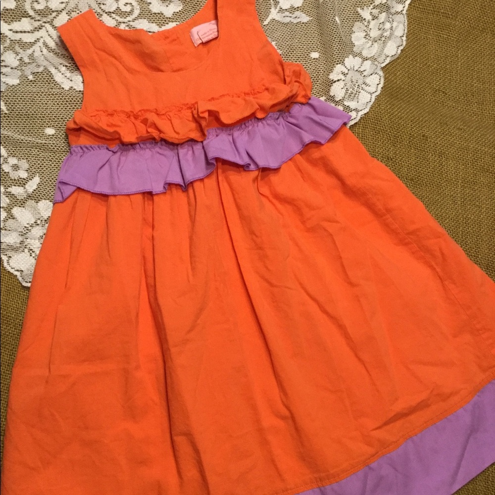 Orange and purple girls dress